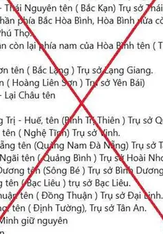 Cảnh giác với thông tin sai sự thật về việc sáp nhập các tỉnh thành