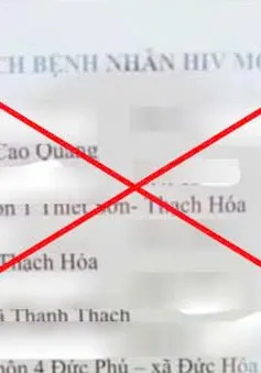 Bác bỏ danh sách nhiễm HIV lan truyền trên mạng xã hội