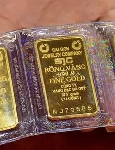 Giá vàng lên mốc 108 triệu đồng/lượng