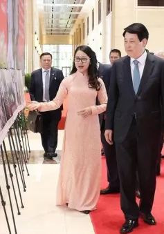 Chủ tịch nước Lương Cường dự Chương trình giao lưu hữu nghị Việt - Lào