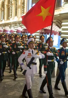 Đoàn Quân đội nhân dân Việt Nam tham gia buổi sơ duyệt Lễ duyệt binh trên Quảng trường Đỏ