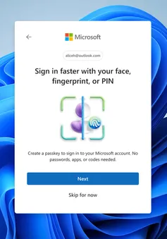 Microsoft chính thức loại bỏ mật khẩu, mặc định dùng passkey cho mọi tài khoản mới