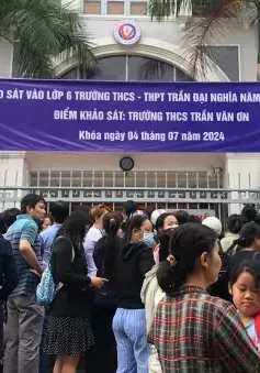Thông tin chính thức về kỳ thi khảo sát vào lớp 6 của trường THCS-THPT Trần Đại Nghĩa