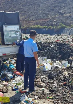 Thái Nguyên: Tiêu hủy gần 1,2 tấn hoa quả không rõ nguồn gốc xuất xứ