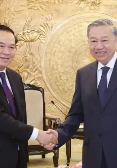 Tổng Bí thư Tô Lâm tiếp Chánh Văn phòng Trung ương Đảng Nhân dân Cách mạng Lào