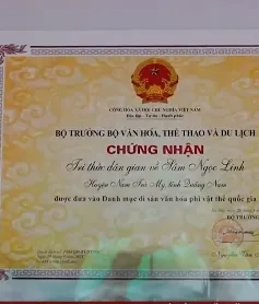 Lễ công bố “Tri thức dân gian về Sâm Ngọc Linh” là Di sản Quốc gia