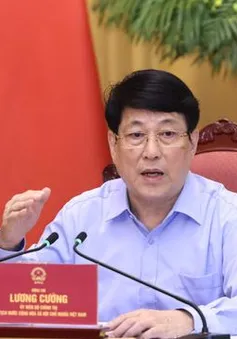 Chủ tịch nước Lương Cường làm việc với Văn phòng Chủ tịch nước về các nhiệm vụ trọng tâm thời gian tới