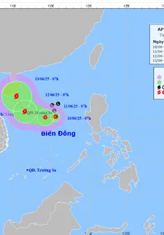 Áp thấp nhiệt đới giật cấp 8, cách quần đảo Hoàng Sa khoảng 360 km