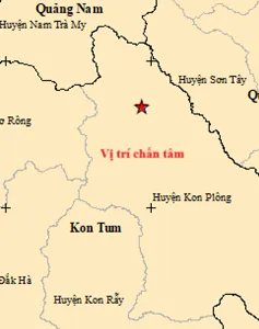 Xảy ra động đất có độ lớn 3.8 tại huyện Kon Plông, Kon Tum