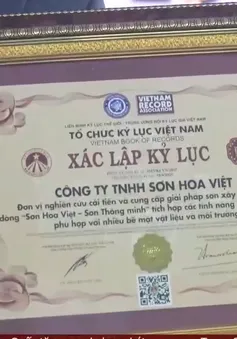 Xác lập Kỷ lục Việt Nam cho sản phẩm sơn đa năng trong nước sản xuất