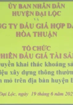 Quảng Nam đấu giá công khai 6 mỏ khoáng sản