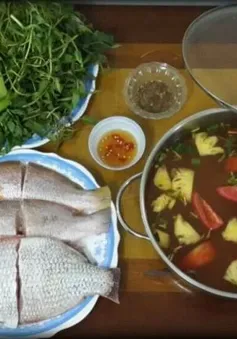 Hấp dẫn lẩu cá diêu hồng