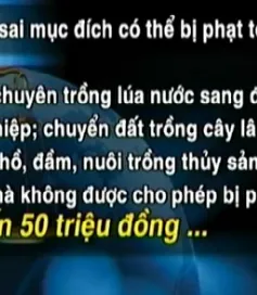 Sử dụng đất sai mục đích có thể bị phạt tới 1 tỷ đồng