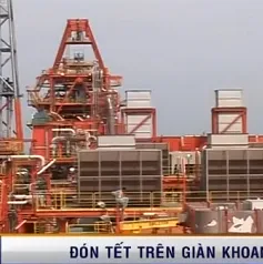 Không khí đón Tết trên giàn khoan
