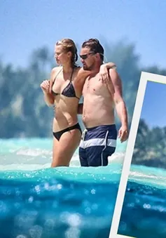 Leonardo DiCaprio đắm đuối hôn bồ trẻ ở đảo thiên đường