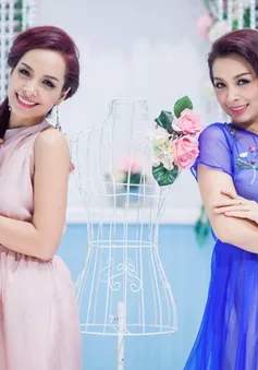 Siêu mẫu Thúy Hằng,Thúy Hạnh: Ngọt ngào với trang phục lên hình
