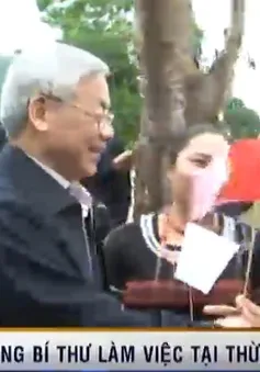 Tổng bí thư Nguyễn Phú Trọng làm việc tại TT-Huế