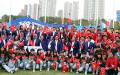 Đoàn thể thao Việt Nam làm lễ thượng cờ tại Asiad 17