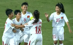 ĐT U16 nữ Việt Nam thắng đậm ĐT U16 nữ Palestine