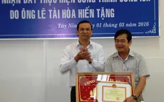 Một người dân hiến tặng 24.000 m2 đất trị giá 4,5 tỷ đồng