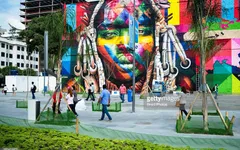 Tranh tường “Các sắc tộc” nổi bật tại Olympic Rio 2016