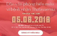Ngày 5/6, tham gia hiến máu vì bệnh nhân Thalassemia