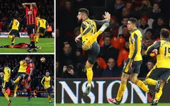 Giroud chói sáng, Arsenal giành 1 điểm từ thế bị dẫn 3 bàn