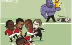 Góc biếm họa: Lukaku bị “tẩn” hội đồng