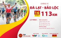 Lộ trình chặng 13 giải xe đạp quốc tế VTV Cúp Tôn Hoa Sen 2017