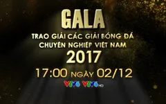 17:00 hôm nay: Gala trao giải các giải bóng đá chuyên nghiệp Việt Nam 2017 (Trực tiếp trên VTV6)