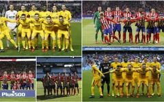 Griezmann lặp lại hành động lạ khi chụp với toàn đội Atl Madrid