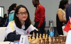 Kim Phụng tiếp tục gây bất ngờ tại giải cờ vua Fide mở rộng - London Classic 2017