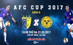 Hôm nay (21/2), CLB Hà Nội đá trận khai màn AFC Cup 2017