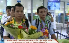 Đoàn thể thao người khuyết tật Việt Nam về nước sau thành công tại ASEAN Para Games 9