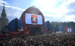 Phóng viên Thể Thao VTV tác nghiệp tại World Cup 2018: Khai trương Fanzone lớn nhất Wolrd Cup 2018