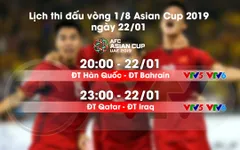 Lịch thi đấu và trực tiếp vòng 1/8 Asian Cup 2019 ngày 22/1: ĐT Hàn Quốc – ĐT Bahrain, ĐT Qatar – ĐT Iraq