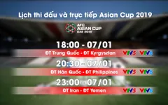 Lịch thi đấu và trực tiếp Asian Cup 2019 ngày 07/01: ĐT Philippines xuất trận, ĐT Iran so tài ĐT Yemen