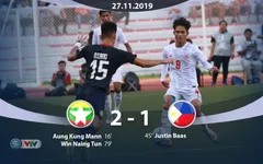 VIDEO Highlights: U22 Myanmar 2-1 U22 Philippines (Bảng A môn bóng đá nam SEA Games 30)