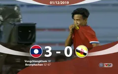 VIDEO Highlights: U22 Lào 3-0 U22 Brunei (Bảng B môn bóng đá nam SEA Games 30)