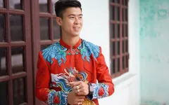 Cầu thủ Duy Mạnh rạng ngời trong lễ ăn hỏi