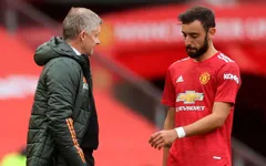 Bruno Fernandes lên tiếng về tin đồn mâu thuẫn với HLV Solskjaer