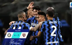 Vòng 8 Serie A: Inter thắng dễ Torino, Roma thắng đậm Parma