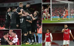 Arsenal 0-1 Burnley: Xhaka nhận thẻ đỏ, Aubameyang đốt lưới nhà
