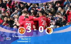 Man Utd 3-0 Watford: Bruno Fernandes toả sáng, Man Utd tiệm cận top 4 Ngoại hạng Anh