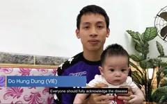 Hùng Dũng và con trai xuất hiện trong chiến dịch #BreakTheChain của AFC