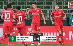 Werder Bremen 1-4 Bayer Leverkusen: Chiến thắng cách biệt (Vòng 26 VĐQG Đức, Bundesliga)