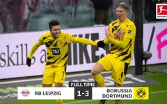 Leipzig 1-3 Dortmund: Haaland toả sáng, Dortmund thắng ấn tượng (Vòng 15 Bundesliga)