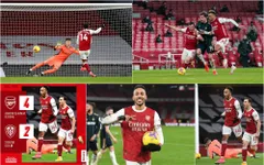Aubameyang lập hat-trick, Arsenal thắng thuyết phục Leeds
