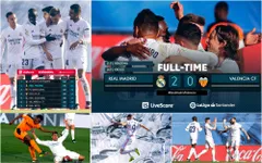 Real Madrid thắng thuyết phục Valencia, vươn lên ngôi nhì bảng La Liga