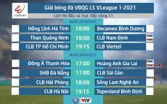 Lịch thi đấu và trực tiếp V.League 2021 vòng 11: Tâm điểm Đông Á Thanh Hoá – Hoàng Anh Gia Lai, Than Quảng Ninh – Nam Định